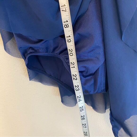 WEISSMAN Elite Dance Costume navy blue sequin Cruel World D13083 LC-large child - Picture 9 of 12